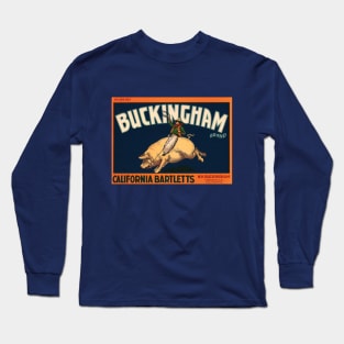 Vintage Buckingham Fruit Crate Label Long Sleeve T-Shirt